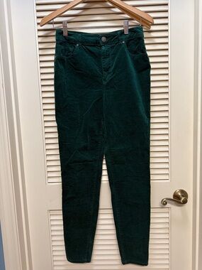 Copper Key Deep Green velvet type Trousers